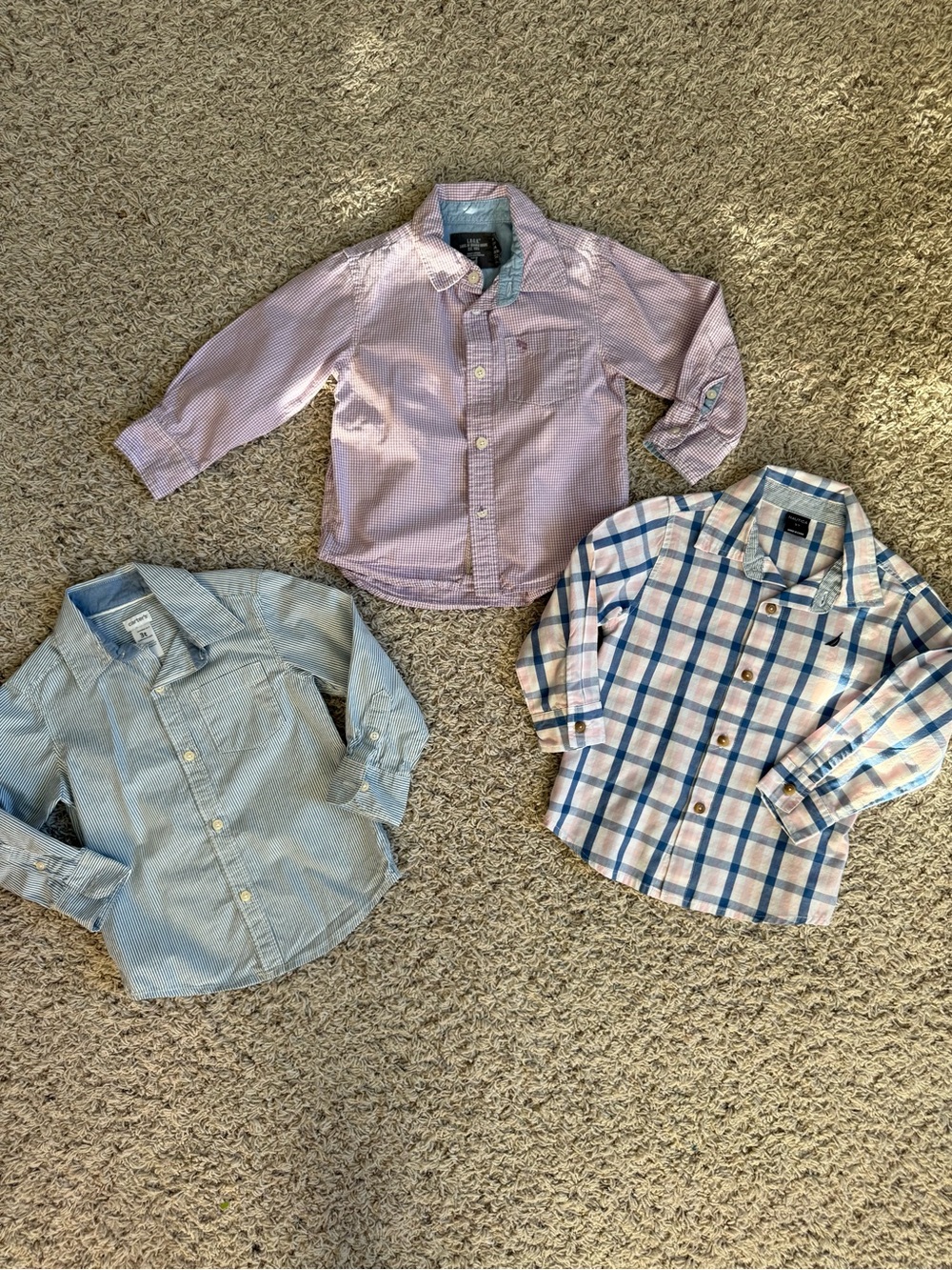Bundle of 3 Long Sleeve Button/Down Shirts 3T Boys